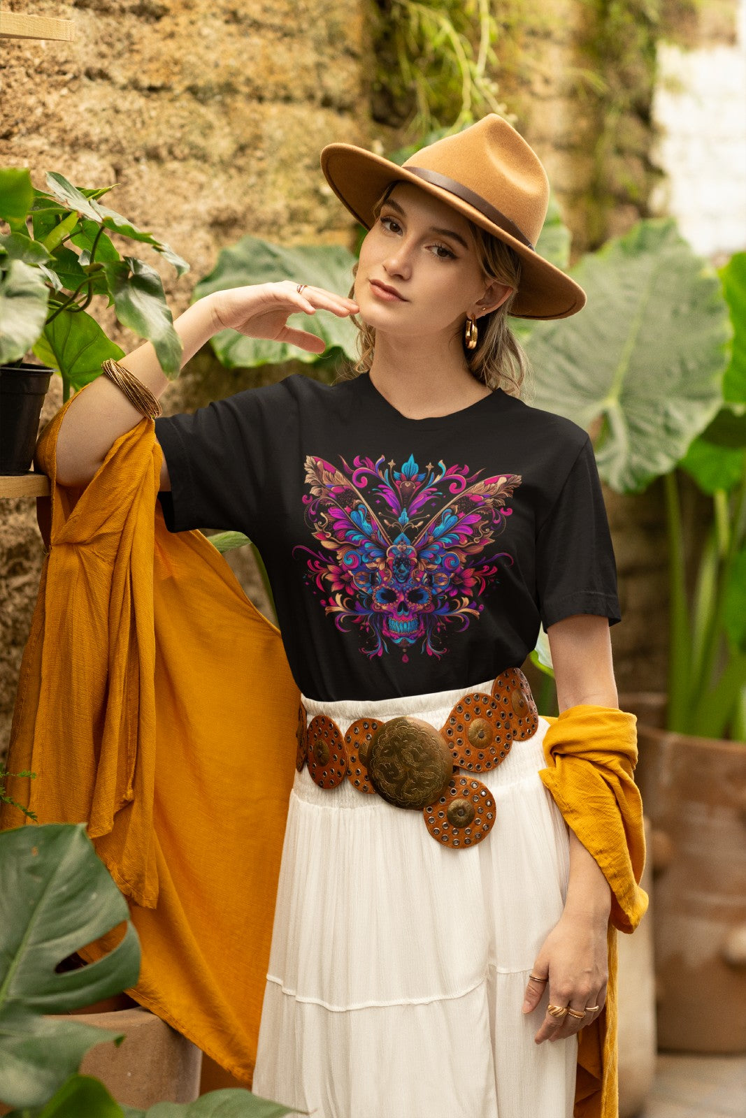 ButterFlySkull - women style - Black / White / Soft Pink / Turquoise