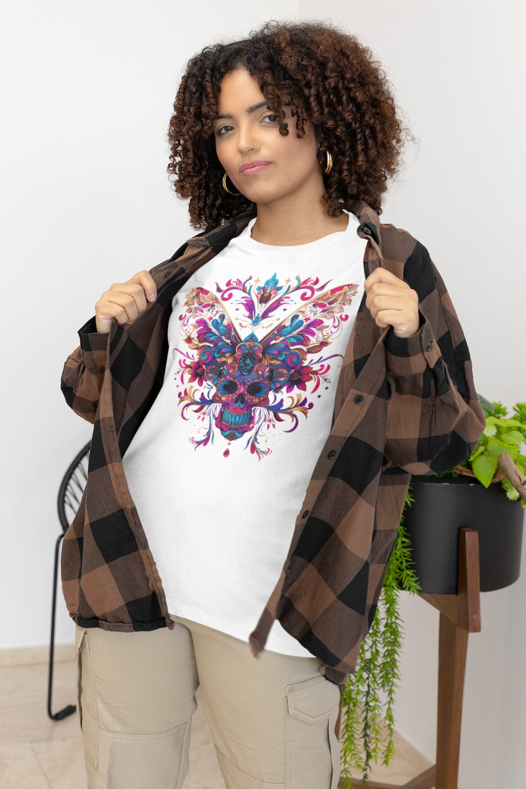 ButterFlySkull - women style - Black / White / Soft Pink / Turquoise