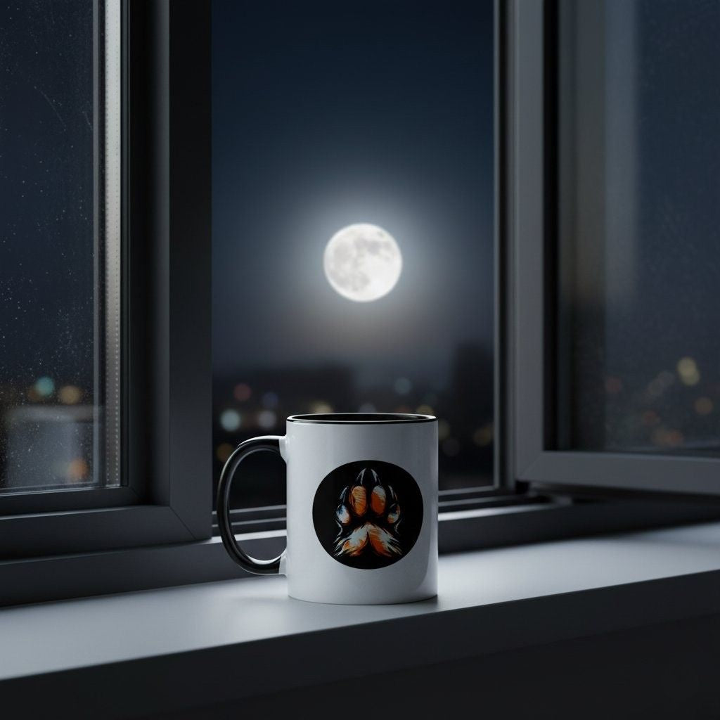 Fire Claw - Mug - 11oz - White with Black Handle & Interior